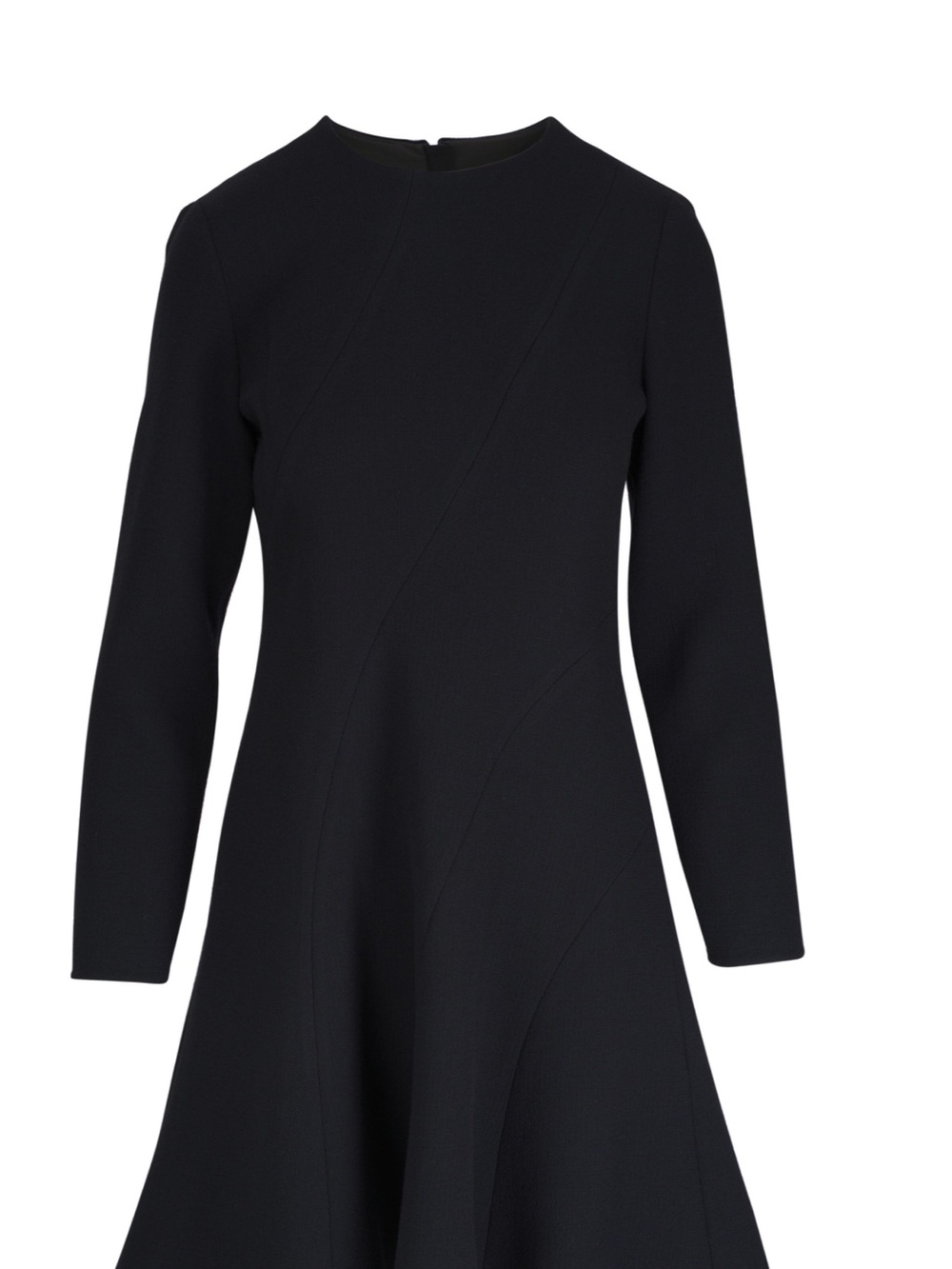 Lafayette 148 New York Black Long-Sleeve Fit-and-Flare Dress